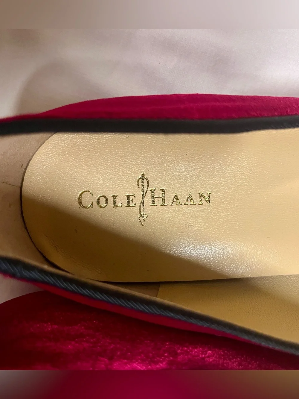 Cole Haan | Red Velvet Smoking Slipper Loafers | Size 9 | VTG | Pre-Owned